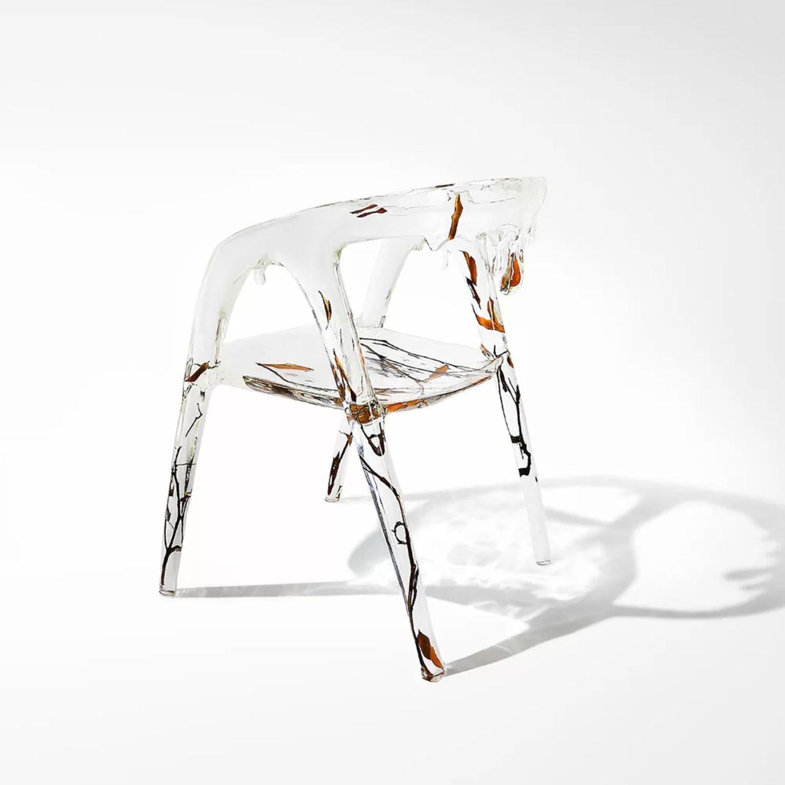 Post-Modern Crystal Waterfall Armchair by Dainte For Sale