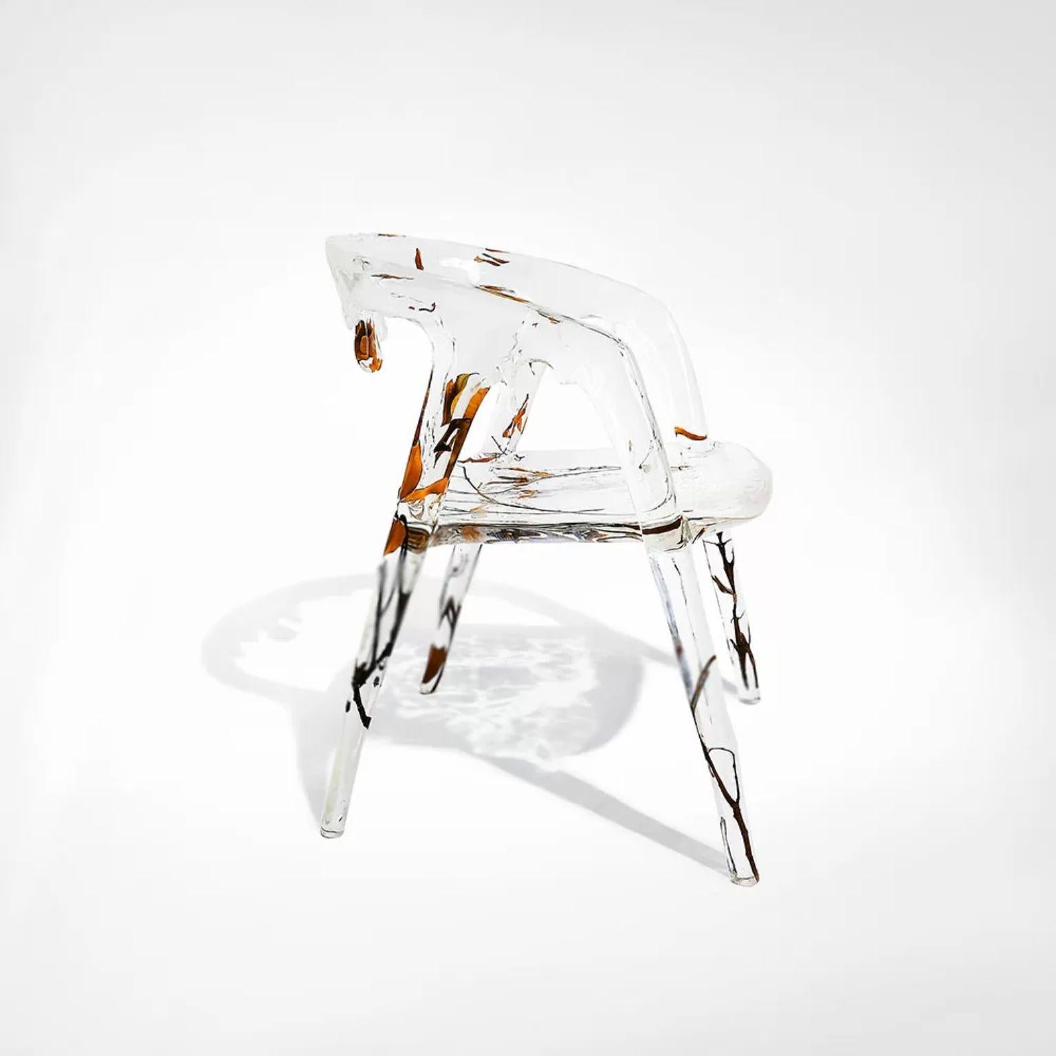 American Crystal Waterfall Armchair by Dainte For Sale