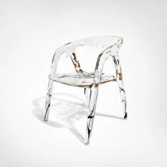 Crystal Waterfall Patio Chair - Luxury Arm Chair with Wooden Branch Design