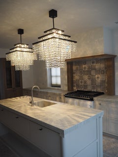 Crystal Waterfall Chandelier with Swarovski Crystals and LED