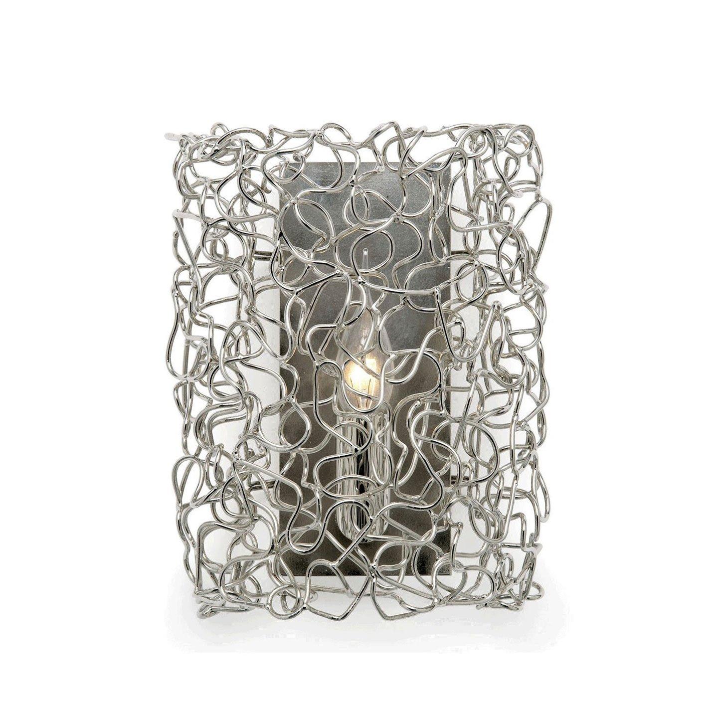 Crystal Waters Wall Sconce designed by Annet van Egmond & William Brand

Crystal Waters wall sconce features a hand-sculpted metal diffuser in a rectangle shape with intertwining nickel strands, creating a sparkling interplay of light and volume.