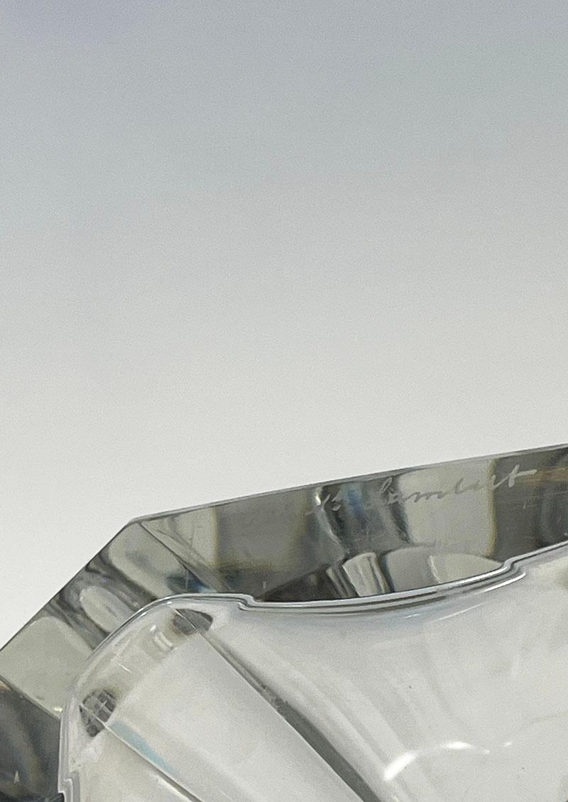 Crystal Whiskey decanter by Val Saint Lambert, signed In Good Condition For Sale In Delft, NL