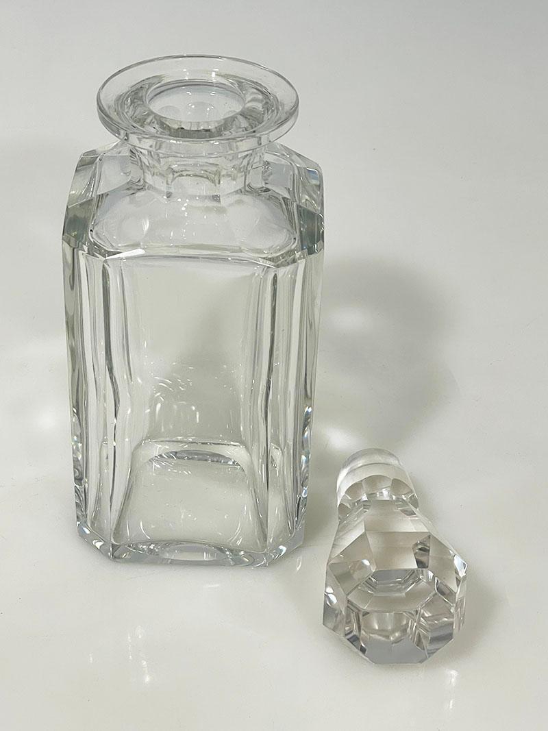20th Century Crystal Whiskey decanter by Val Saint Lambert, signed For Sale