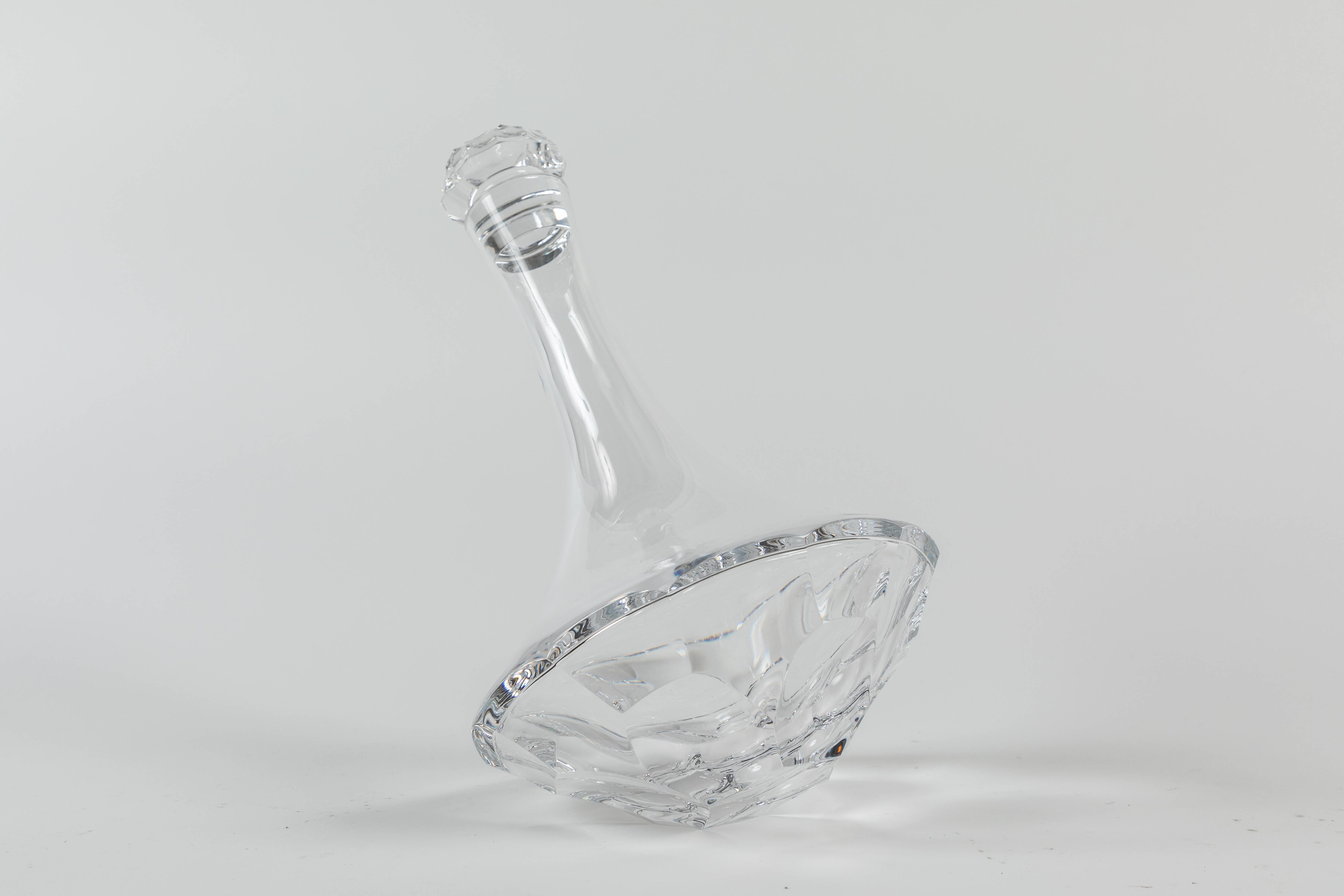 Crystal Wine Decanter Designed by Ted Muehling for Steuben 2