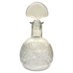 Vintage Baccarat 'Rohan' Engraved Crystal Decanter with Stopper 