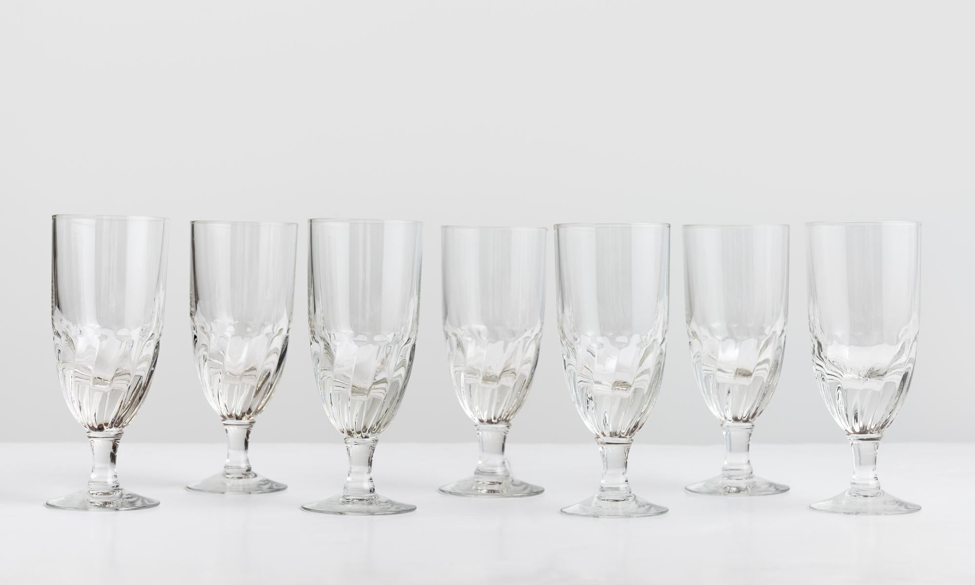 French Crystal Wine Glasses, circa 1860