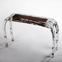 Crystal Wood Console Table by Dainte
