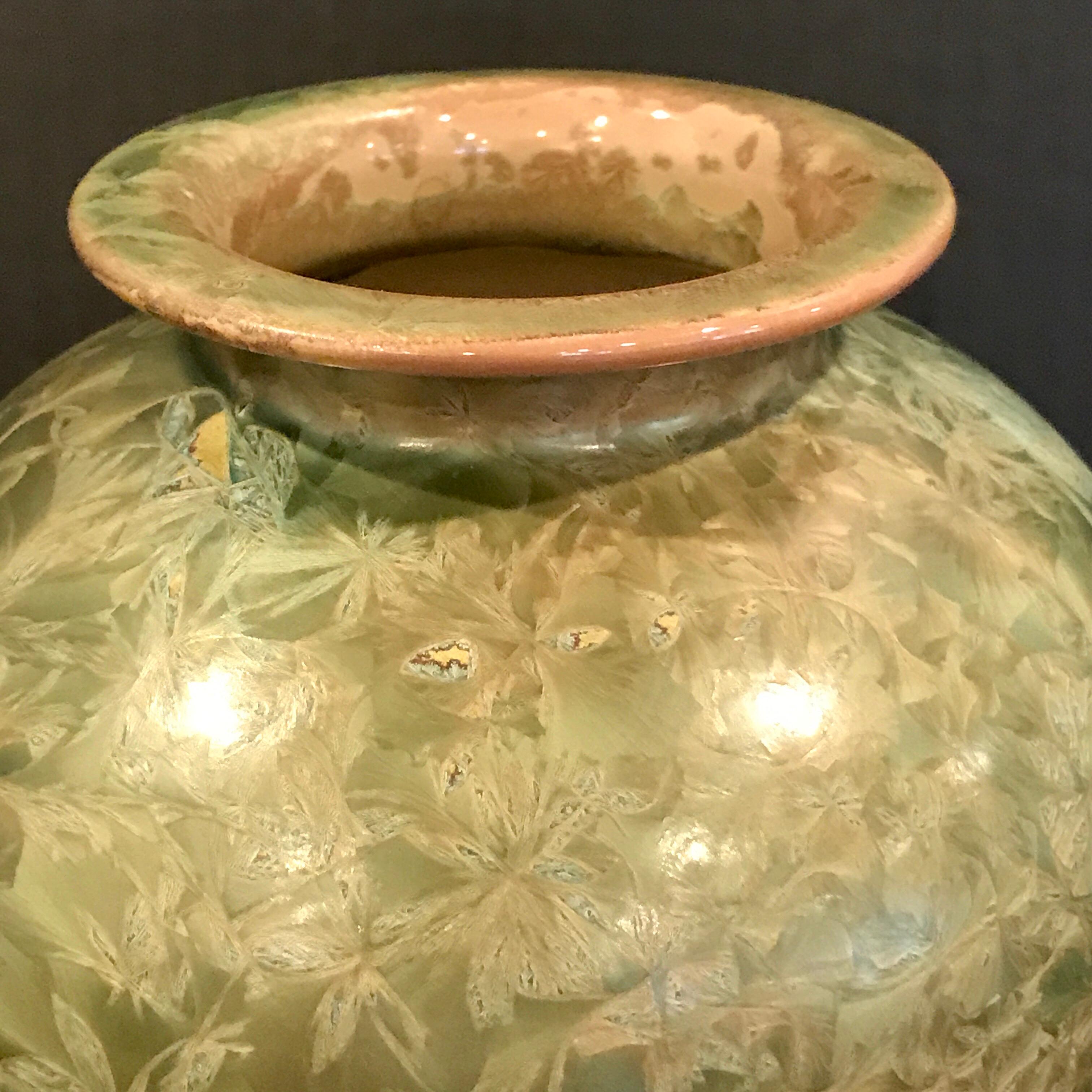 crystalline glaze vase