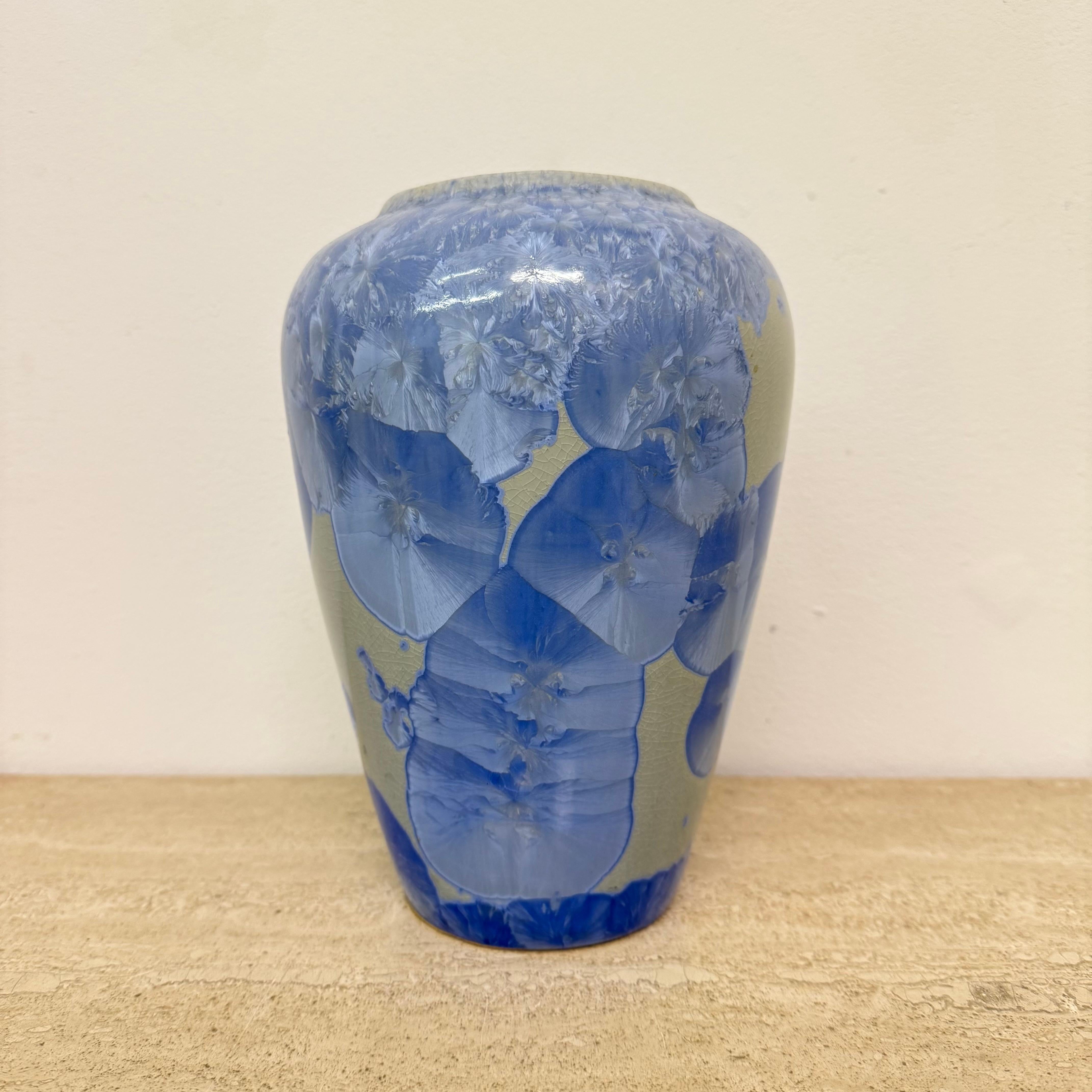 Mid-Century moderno Vaso cristallino Fiocco di neve collezione V&S gallery , anni '80 in vendita