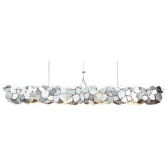 Crystalmeth Linear Chandelier in Stainless Steel by David D’Imperio