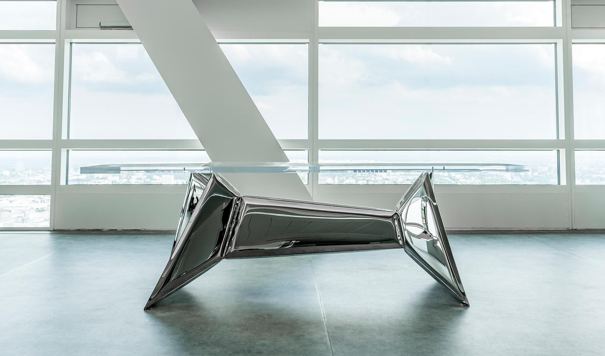 Table Crystals de Zieta Prozessdesign 'Acier inoxydable et Acrylique' Neuf - En vente à Paris, IDF