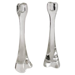 Crystel-Kerzenständer der Serie „Bone“ entworfen von Elsa Peretti für Tiffany & Co