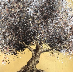 Olivier de Provence 12  An Oil painting on Gold Leaf