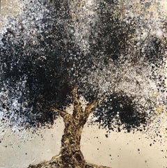 Olivier de Provence 14  An Oil painting on Gold Leaf