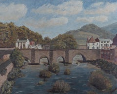 C.S. Freeman - 20th Century Oil, View with Four-Arch Bridge