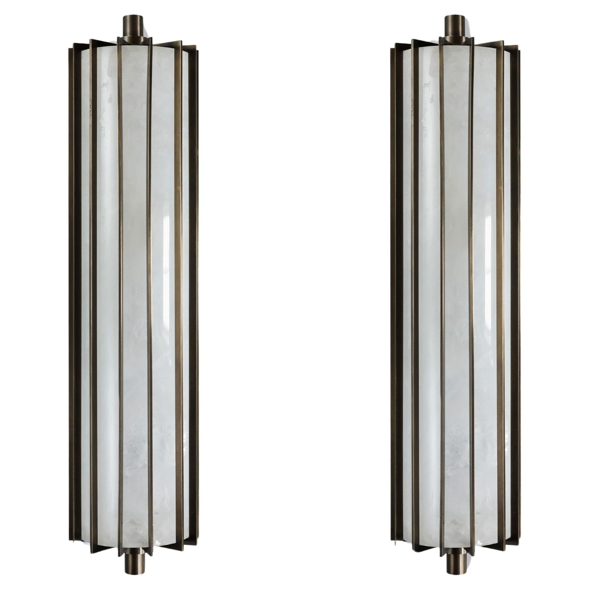 CSA18 Rock Crystal Sconces By Phoenix  For Sale