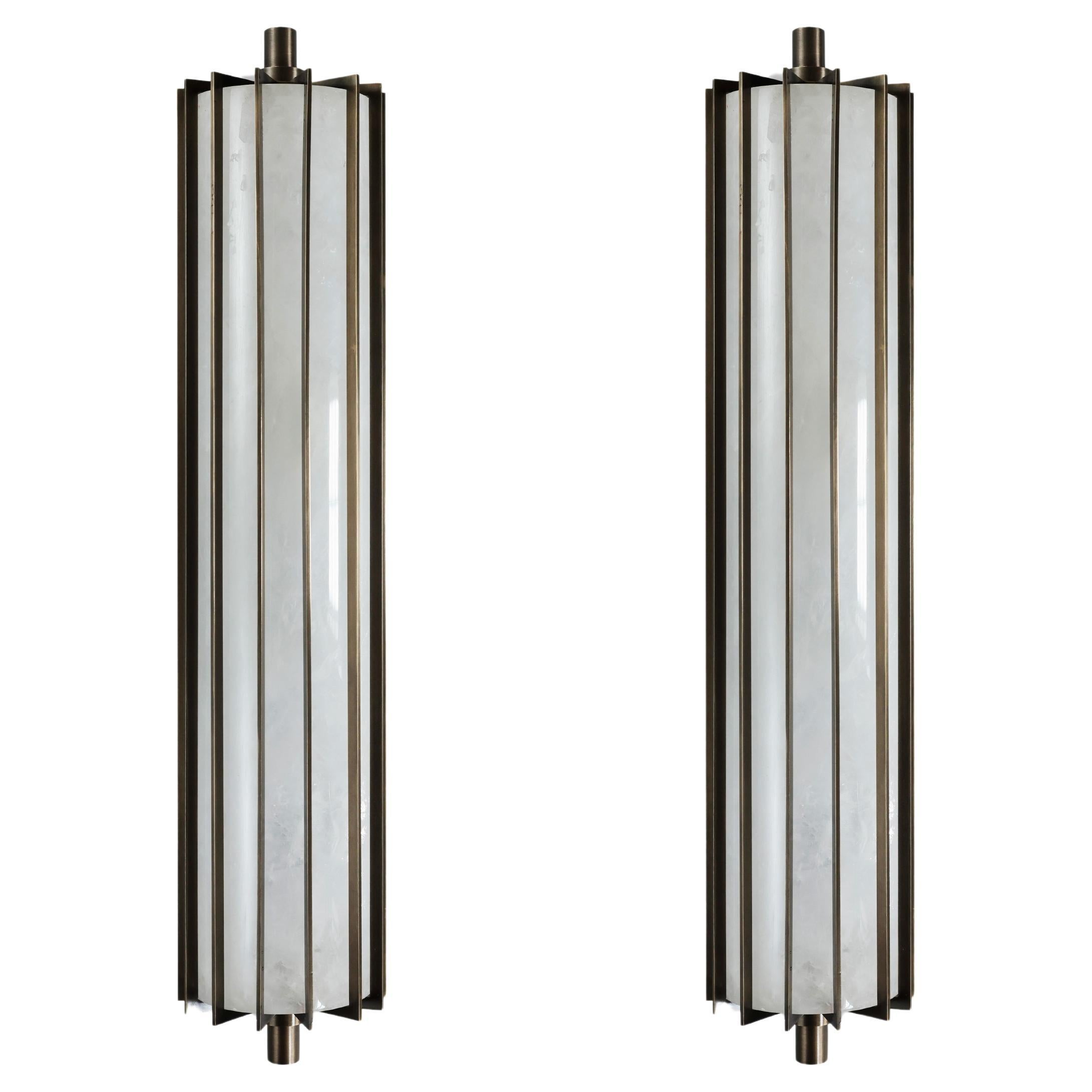 CSA22 Rock Crystal Sconces By Phoenix  For Sale