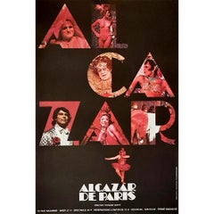 Original poster of the 80s of the Alcazar of Paris.  In 1968, Jean-Marie Rivière