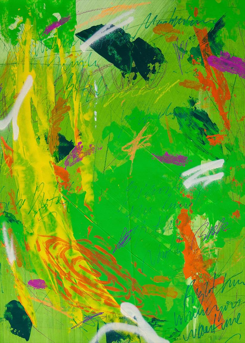 César Martiniano Abstract Painting - Organic Green 3