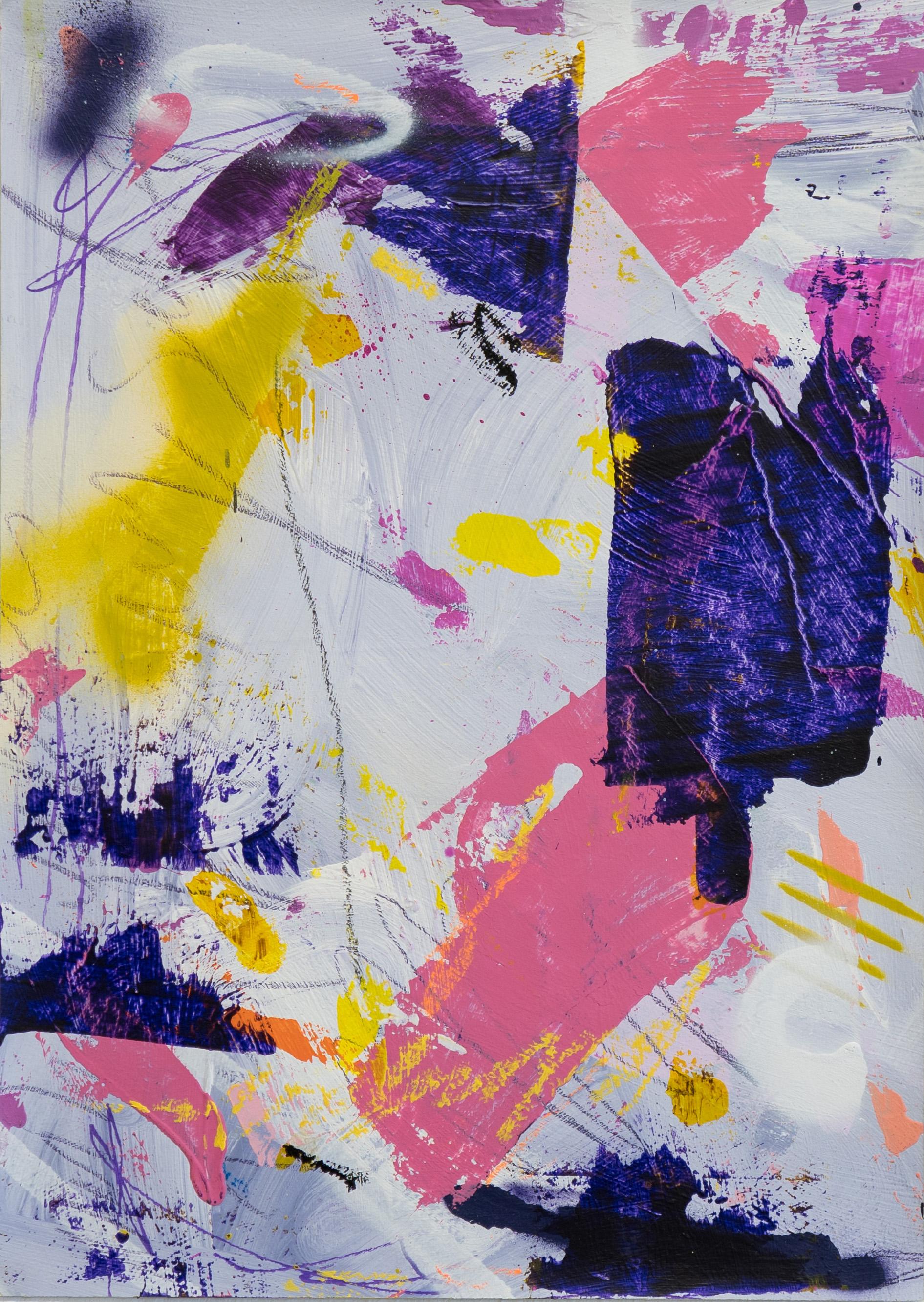 César Martiniano Abstract Painting - Purple Energy 6