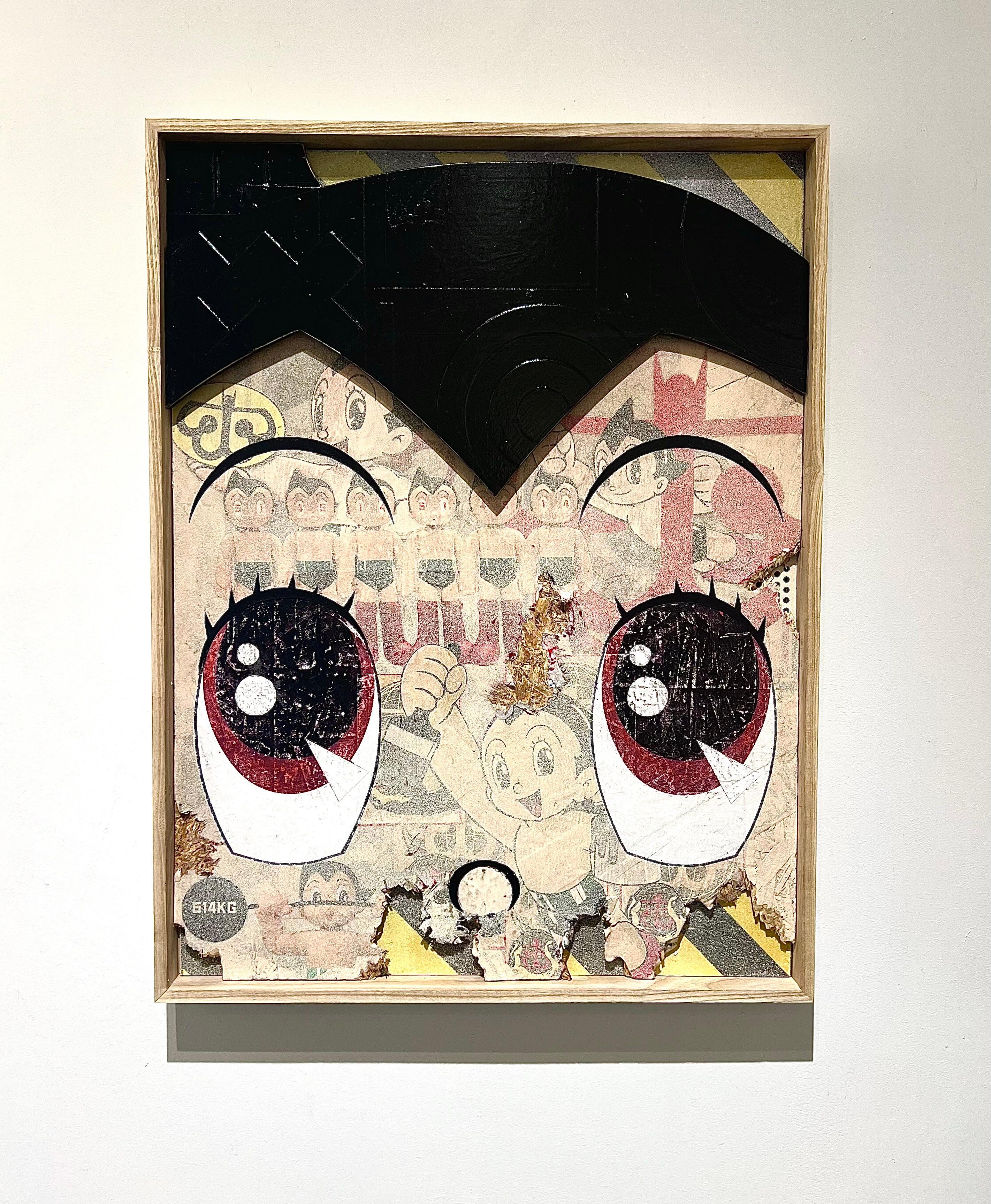 Intérieur contemporain figuratif astro boy pop art mixed media