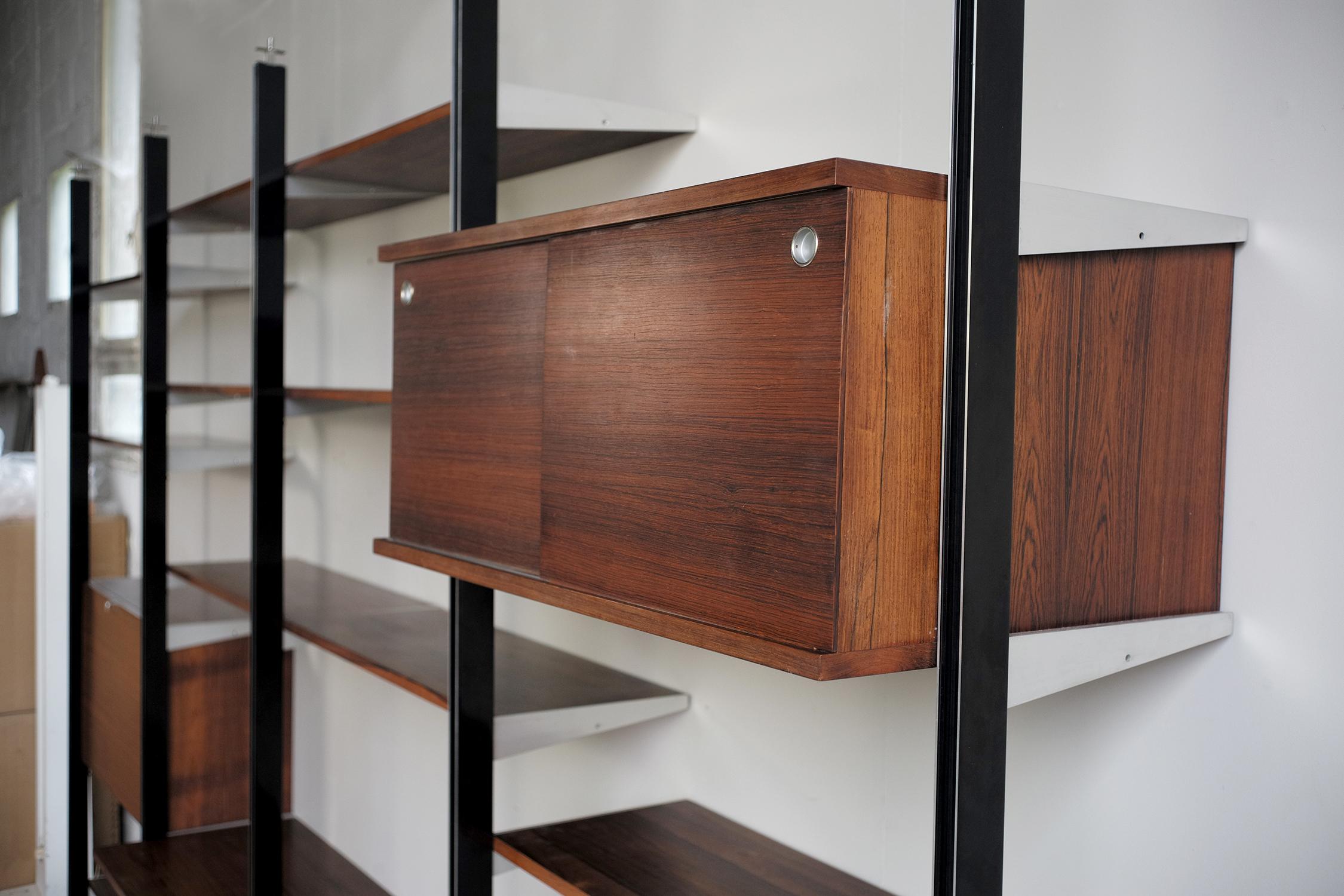 Anodized CSS Rosewood Shelf by George Nelson for Mobilier International, 1960s