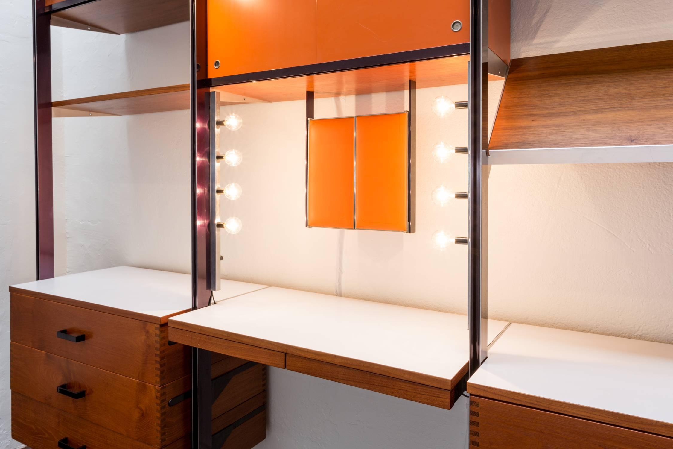 American CSS Wall Unit with Vanity Mirror by George Nelson for Herman Miller