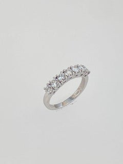 ct 1.00 riviere 7 diamanten verlobungsring  18 Kt Weißgold  gr 3,96