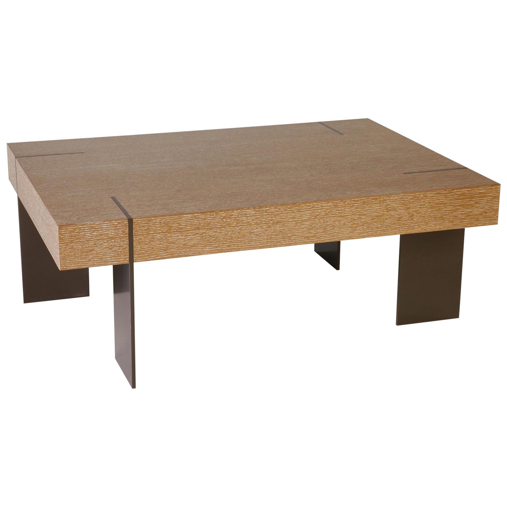 CT-21 Coffee Table with Metal Legs by Antoine Proulx For Sale