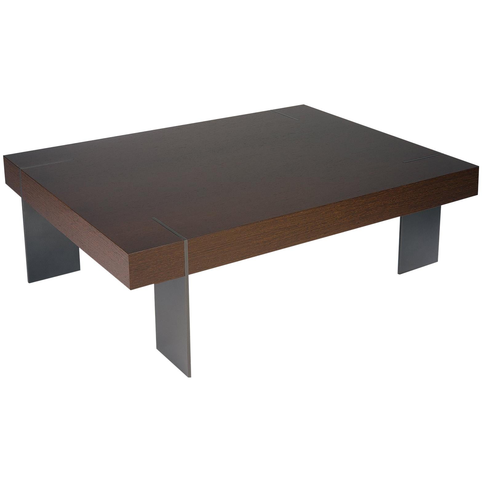 CT-21 Coffee Table with Metal Legs by Antoine Proulx For Sale