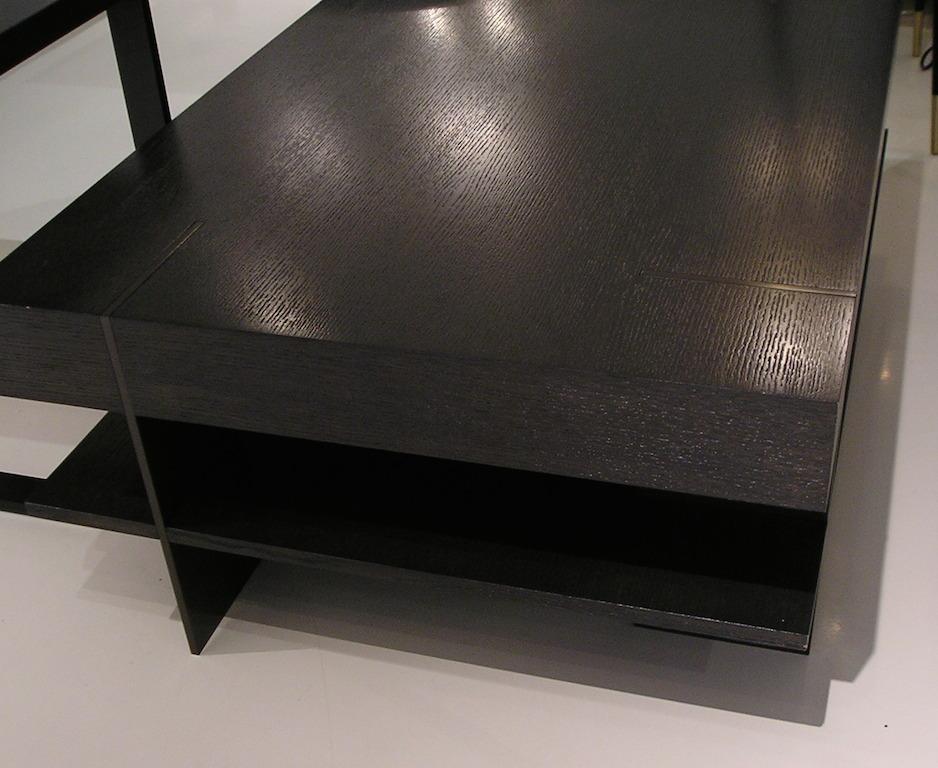 American CT-21S Coffee Table with Shelf and Metal Legs by Antoine Proulx For Sale