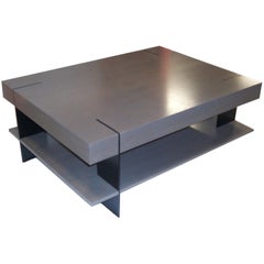 CT-21S Coffee Table with Shelf and Metal Legs by Antoine Proulx