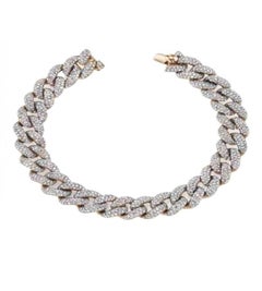 Ct 5, 68 of Diamonds on Groumette Bracelet in 18k Gold
