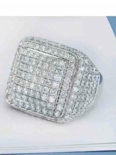 Certied 7.40 Ct Diamonds 14K Gold Cocktail Ring