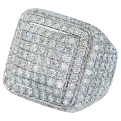 Certied 7.40 Ct Diamonds 14K Gold Cocktail Ring
