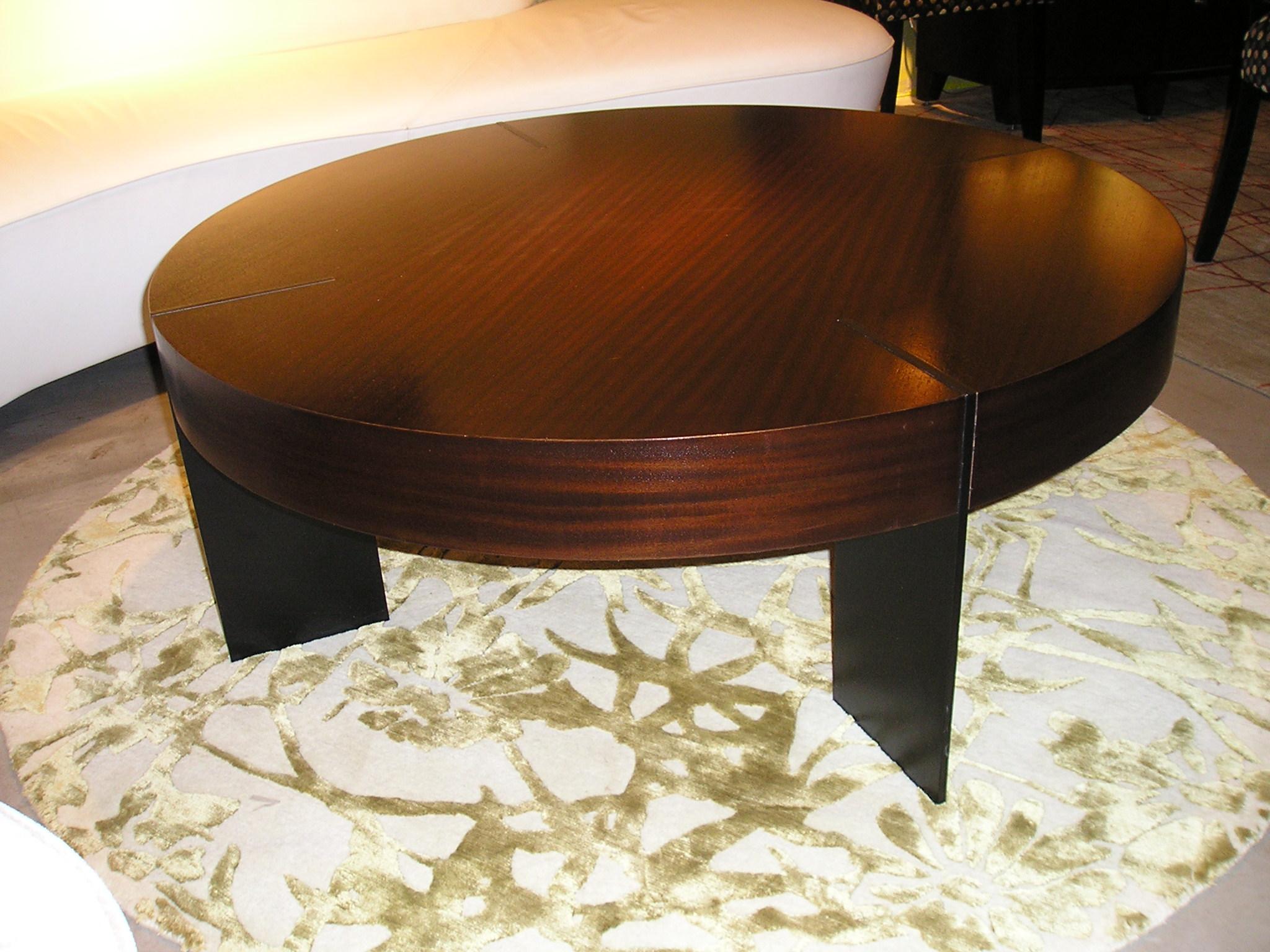 round coffee table metal legs