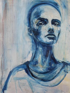 C.T - 2004 Oil, Head Study in Blue