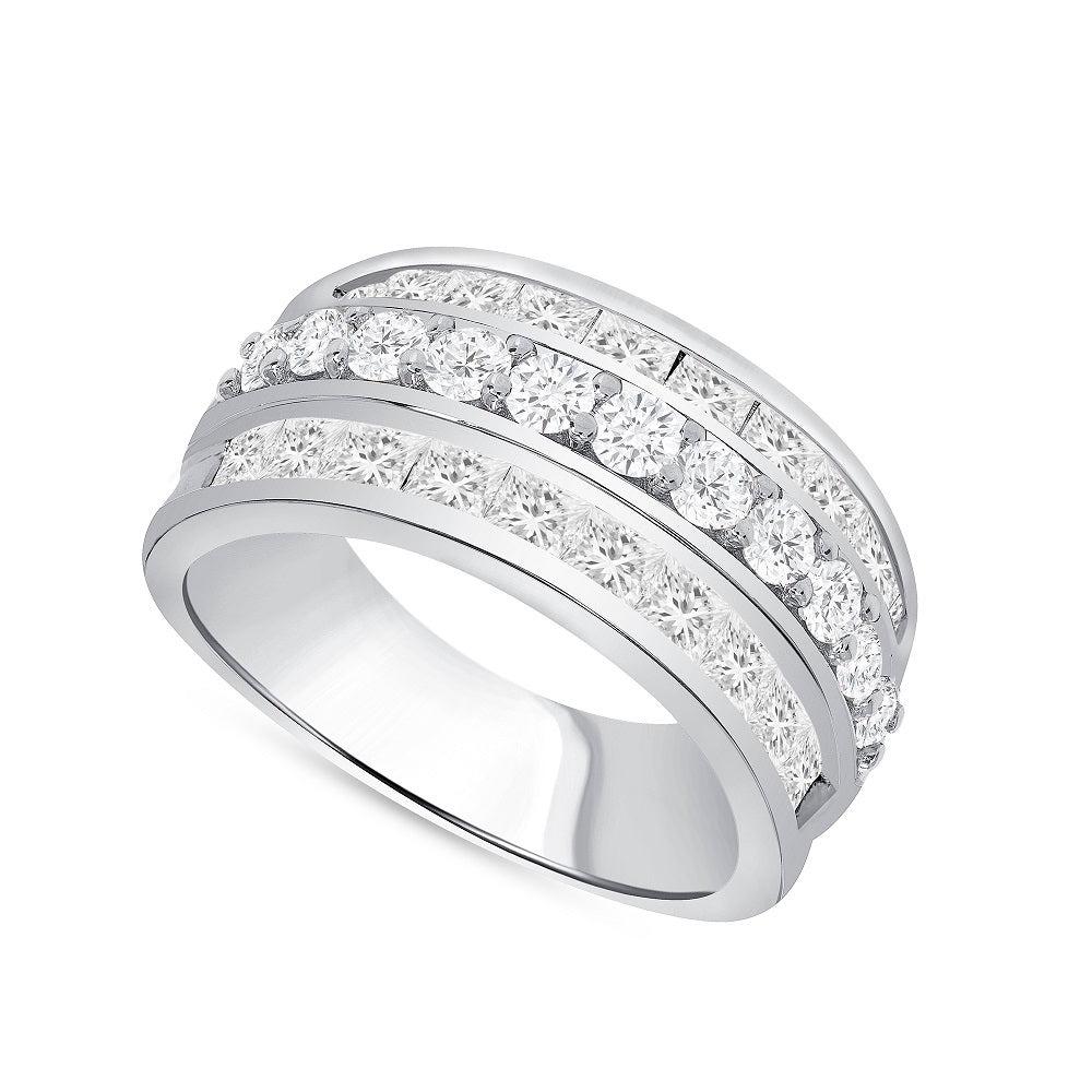 For Sale:  Ct. Tw. Round and Princess Cut Men's Diamond Ring 2