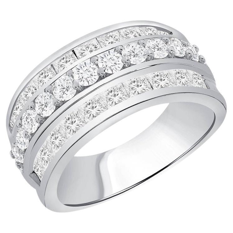 For Sale:  Ct. Tw. Round and Princess Cut Men's Diamond Ring
