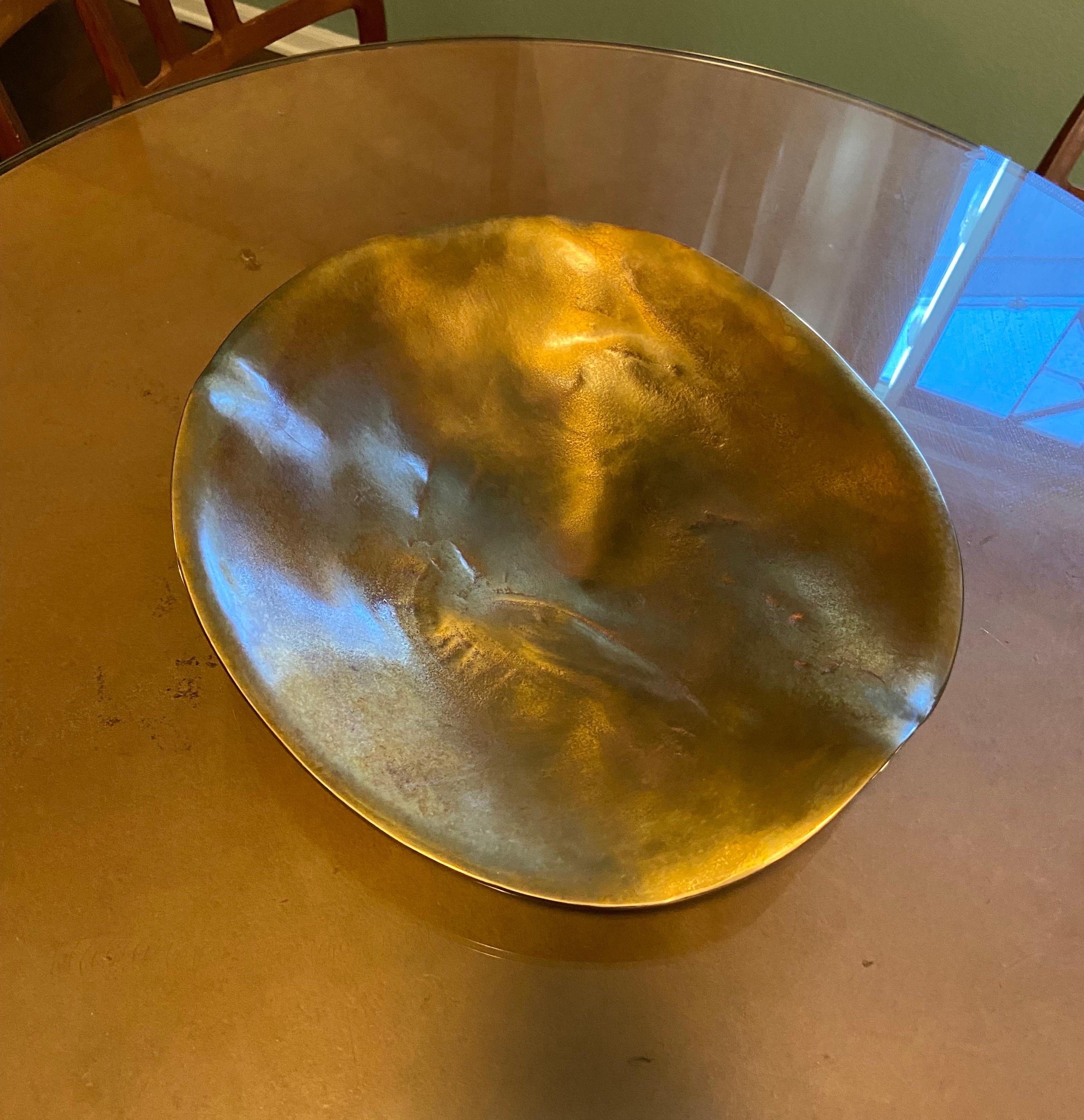 Warped Platter, 17” diameter Bronze For Sale 2