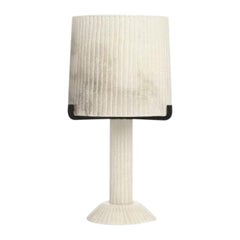 CTO Lighting Acropolis Table Lamp in White Alabaster with Black Steel 120V