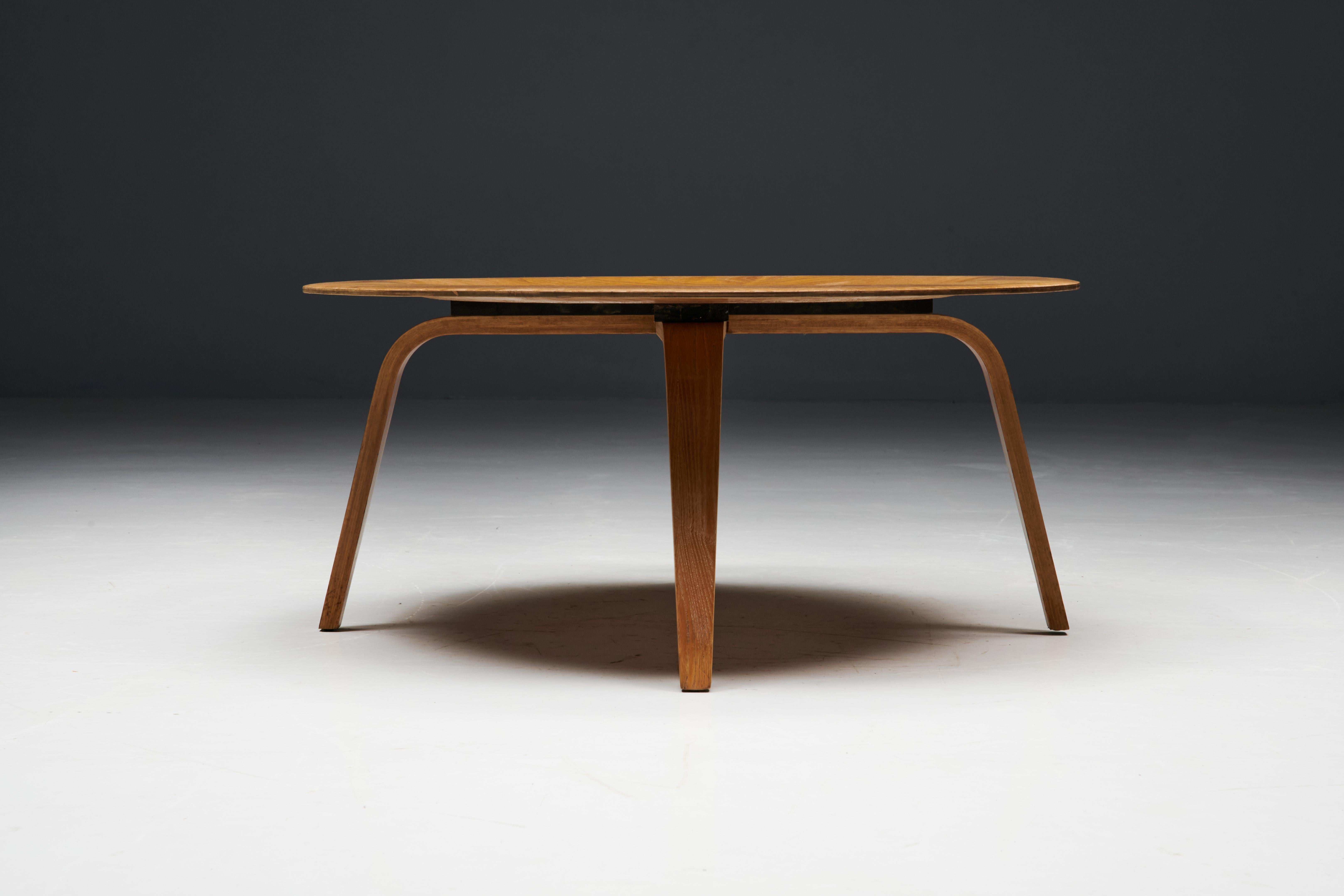 Walnut CTW Coffee Table by Charles and Ray Eames, United States, 1940s For Sale