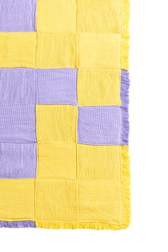 Cuadritos Uva Quilted Blanket