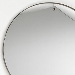 Espejo Redondo Cuadro con Latón Vintage