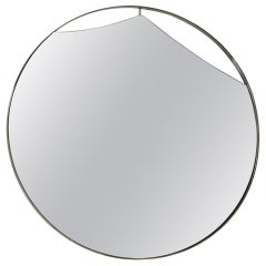 Miroir rond à cuadro avec laiton vintage