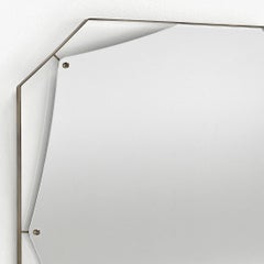 Espejo Cuadrado Cuadro con Latón Vintage