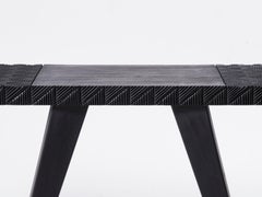 Banc mexicain contemporain en bois de cèdre sculpté à la main