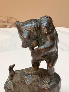 Cub & Rabbit Bronze by Alexander Phimister Proctor, 1894: copyright, 1895