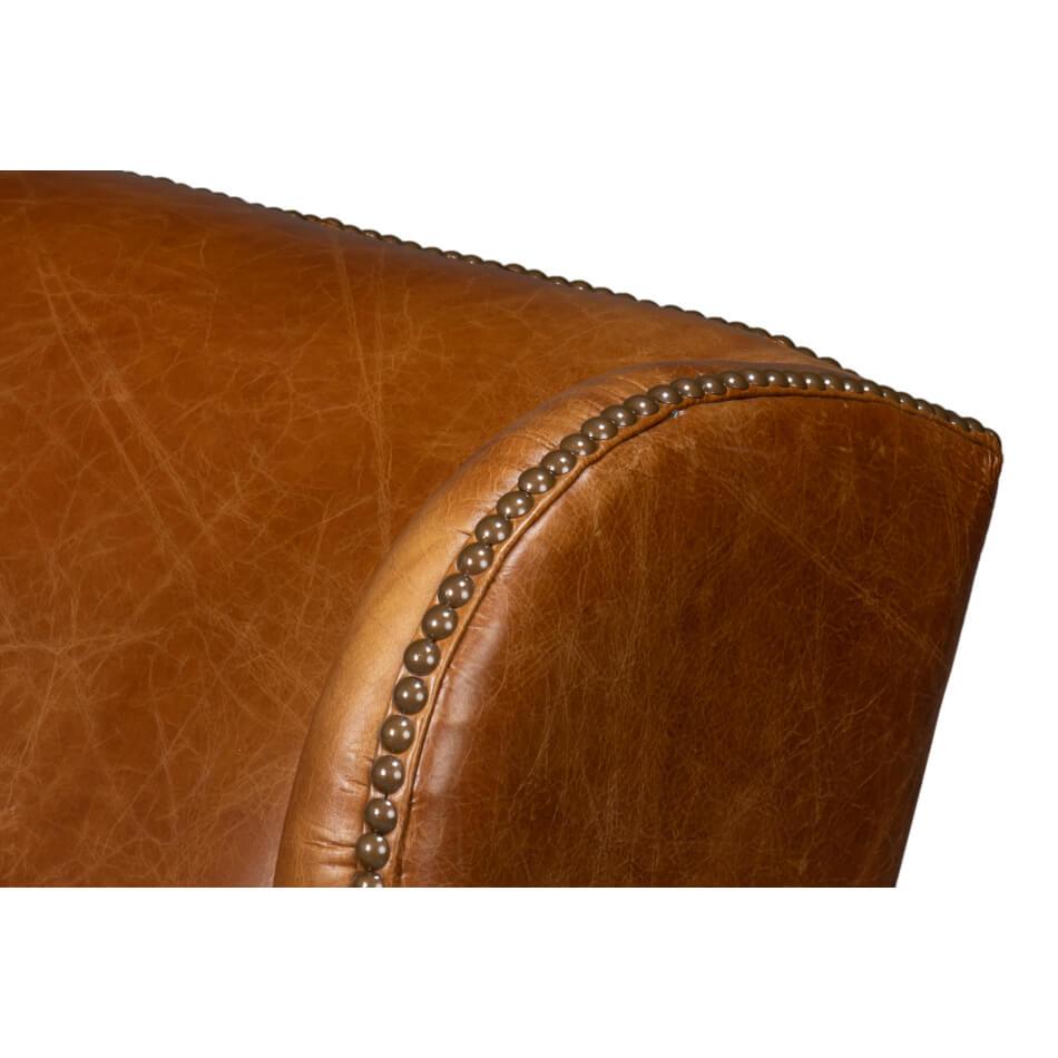 Cuba Brown Classic Leather Armchair For Sale 2