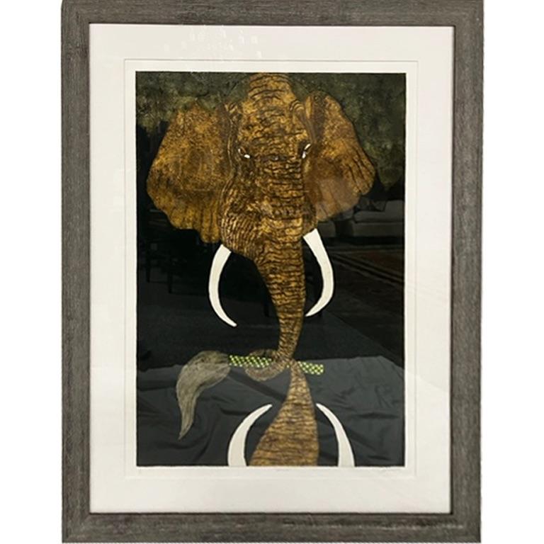 37″w x 49″h framed (image is 24″ x 37″)

Vintage animal artwork from Cuba framed in a driftwood style